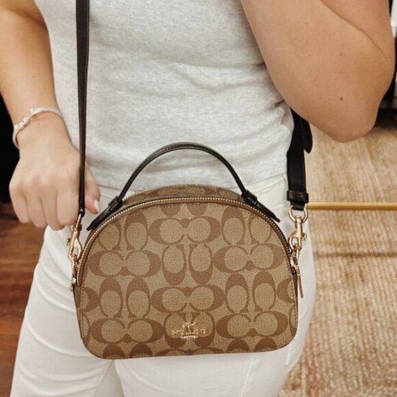 Coach Serena Satchel In Signature Canvas - Picture 1 of 6